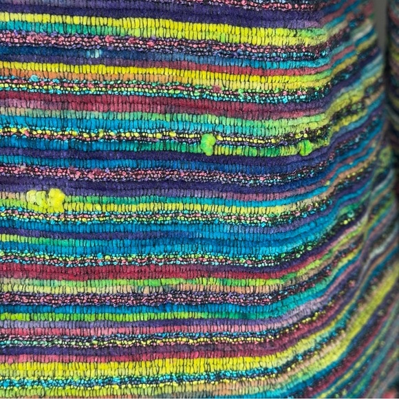 LIFESTYLE Multicolor Striped Button-Up Woman’s Jacket BoHo-Hippie M GUC - Picture 9 of 15